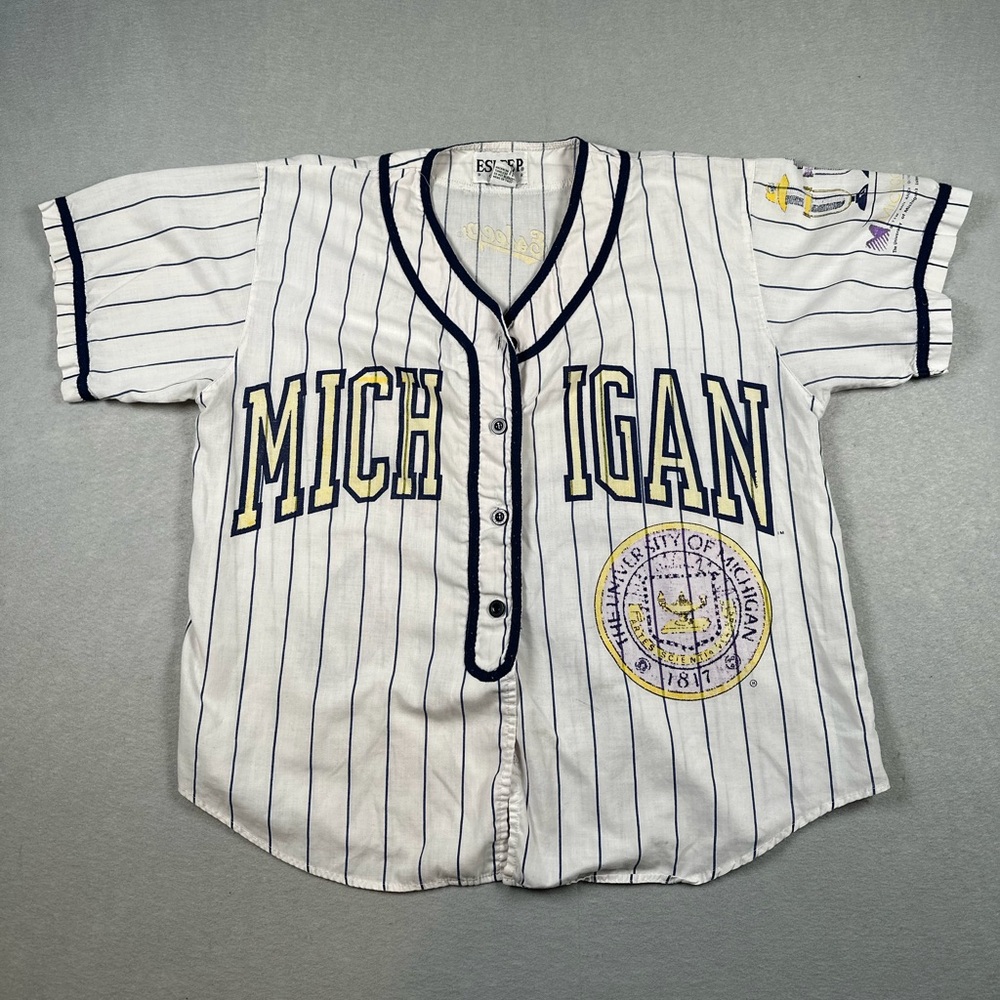 Vintage ESLEEP Boxer Michigan Radio baseball jersey sleep shirt